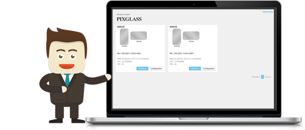 Accés à la plateforme PIXGLASS